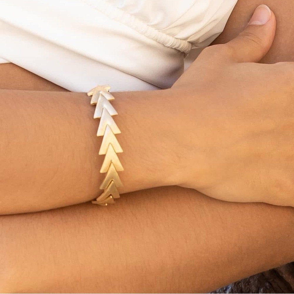 NEW Gold Chevron Bracelet